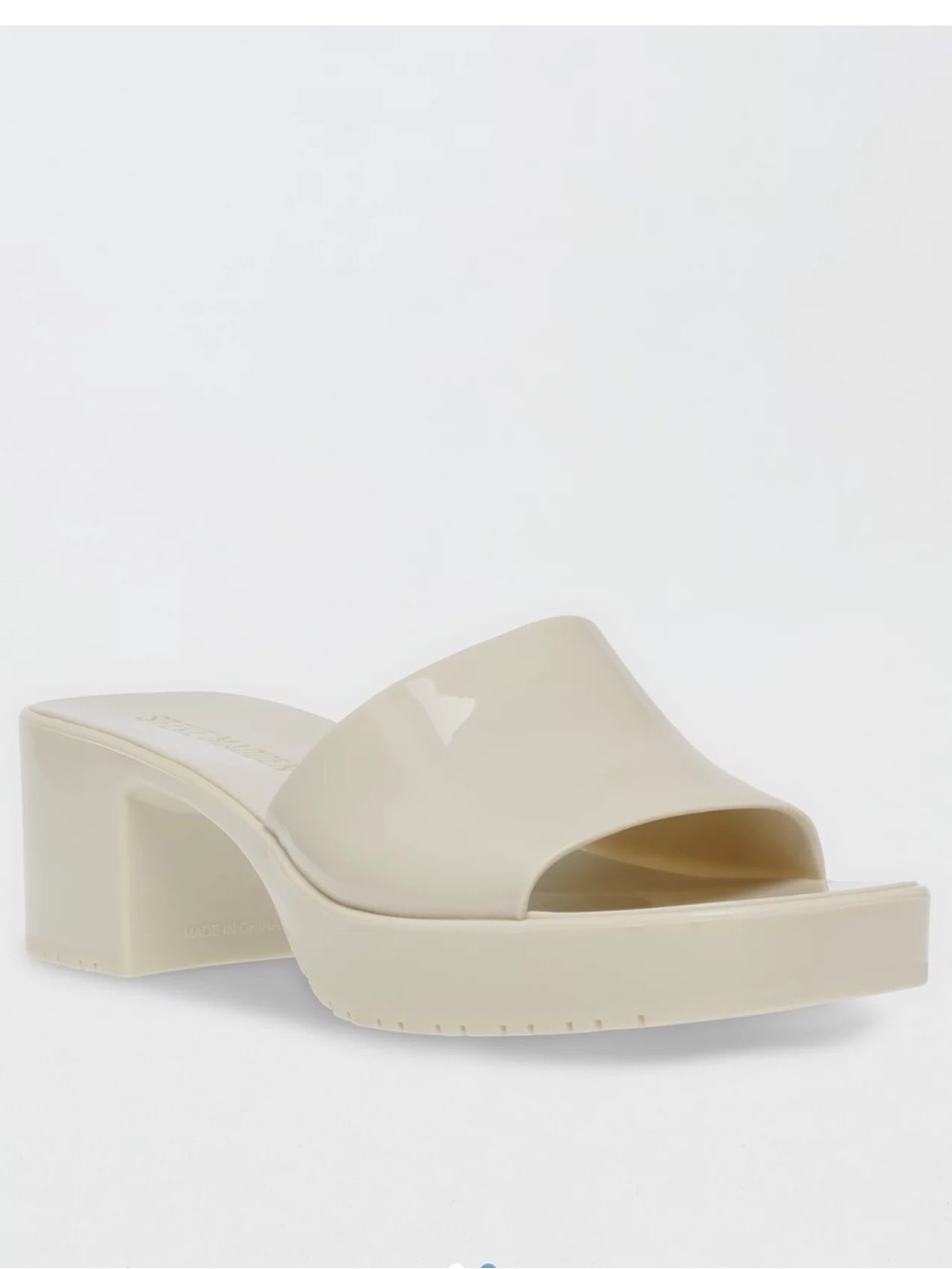 Steve Madden HARLIN bone PVC Sandal, Sz 7